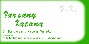 varsany katona business card
